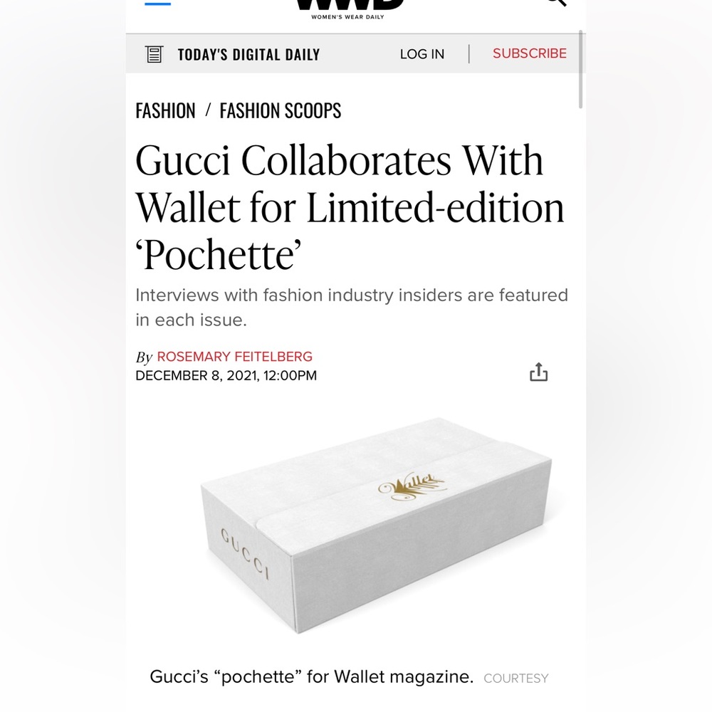 RARE GUCCI X WALLET MAGAZINE LIMITED EDITION COLLAB ONLY 100 MADE!